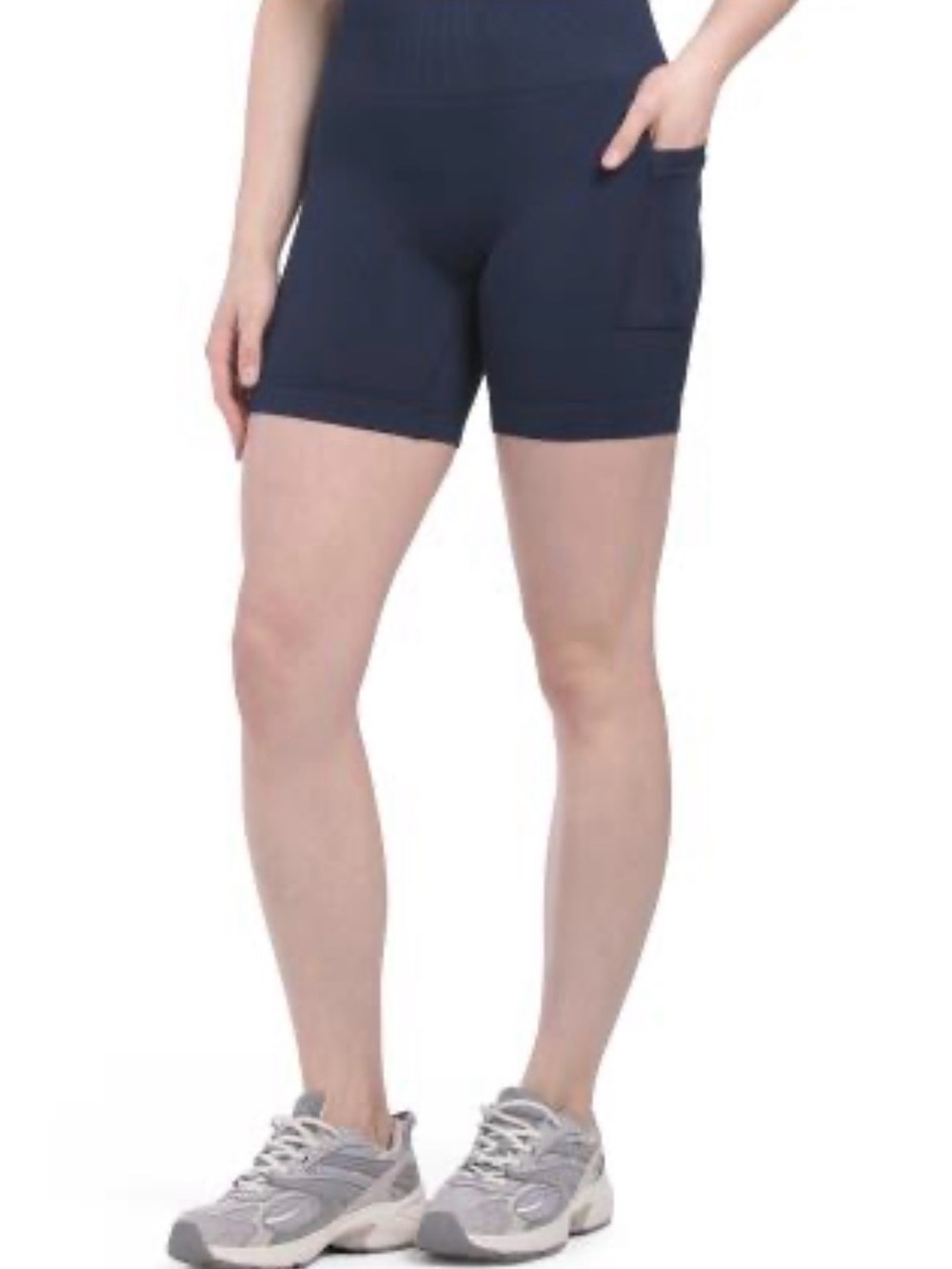 Alala Navy High-Rise Pocket Bike Shorts